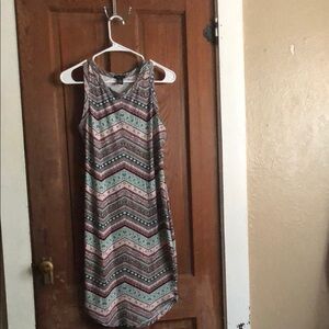 Rue21 Pink and Gray Sheath Dress Sleeveless Halter Casual